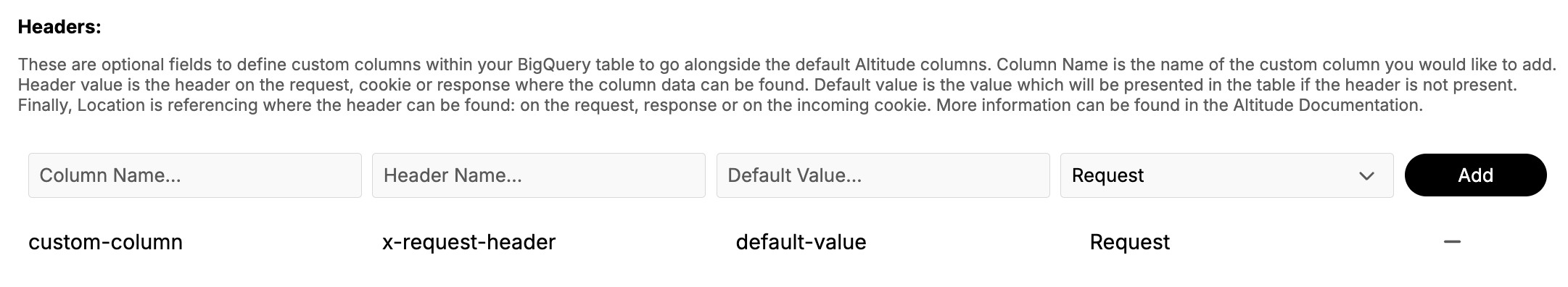 Add custom headers