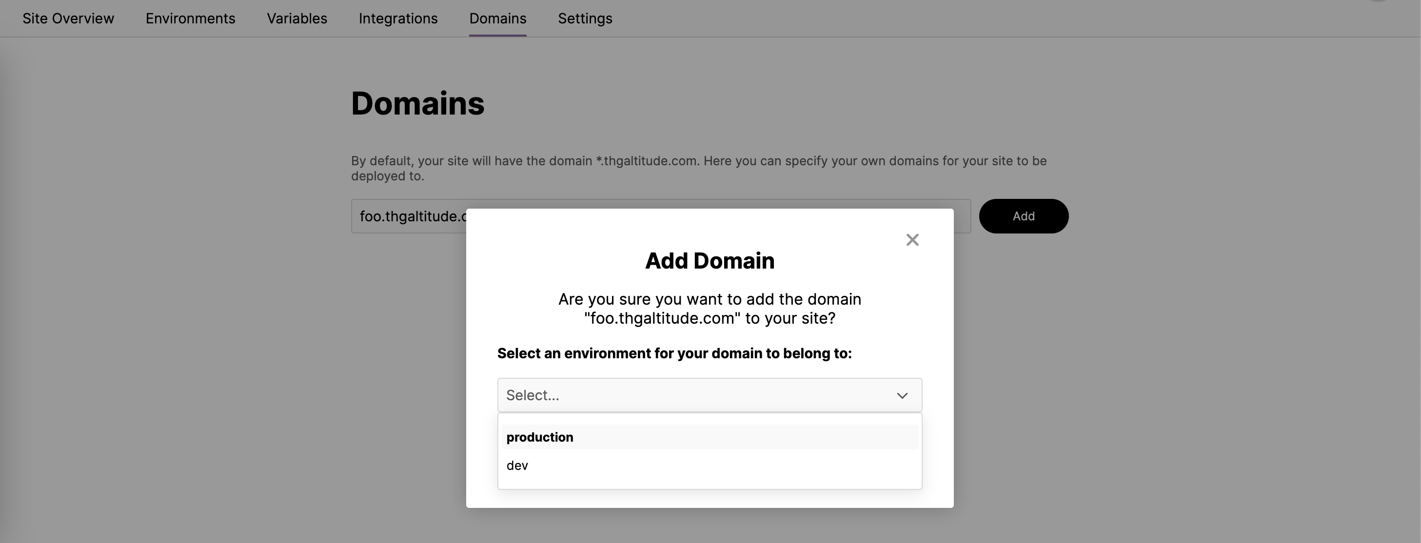 Add Domain