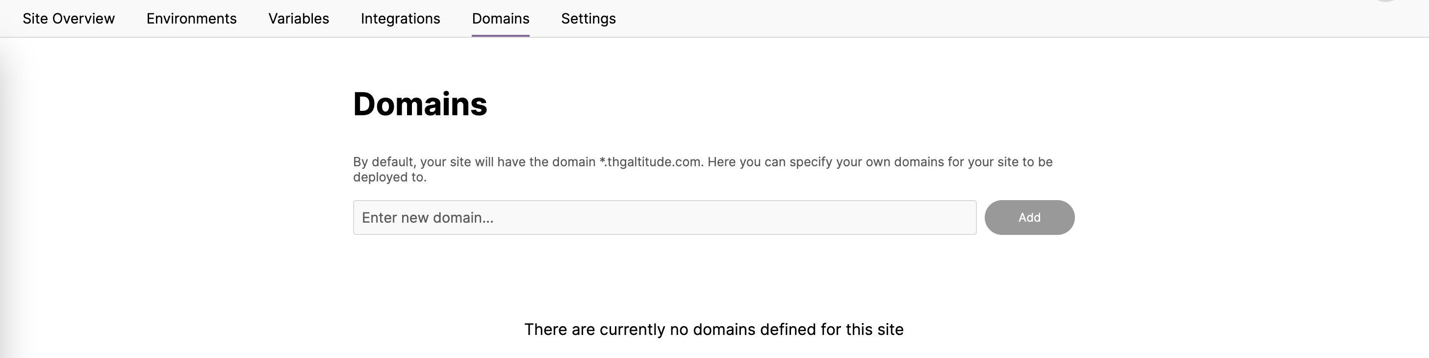 Domains Tab