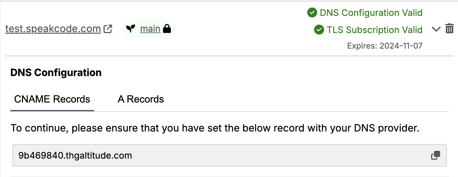 Valid Domain CNAME