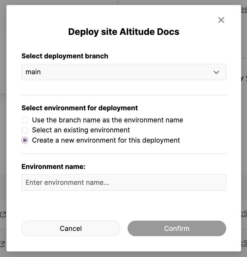 Site Deployment To A Custom Environment