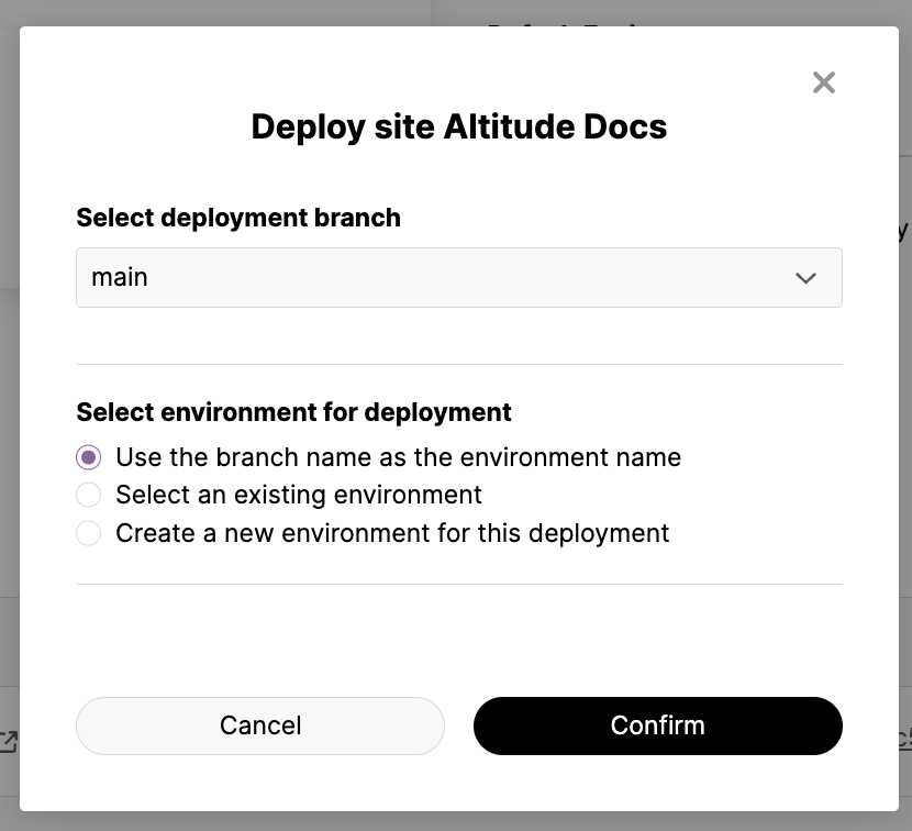 Site Deployment Using The Branch Name